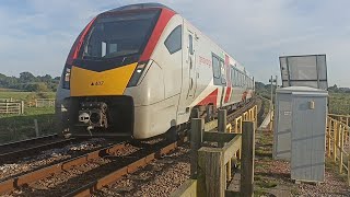 Greater Anglia Class 755 passenger train passing through Gravel Dam amp Fisher Row Railway Crossings [upl. by Humpage]