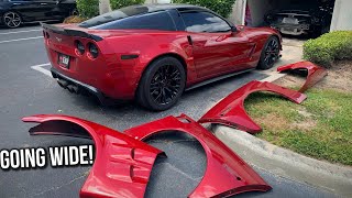 Installing a WIDEBODY on my Corvette Night amp Day Difference [upl. by Ligetti]