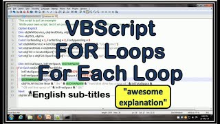 VBScript For Loop Example  VBScript For Each breakVBScriptFor LoopVBScript BasicsUsing VBScript [upl. by Alywt]