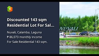 Discounted 143 sqm Residential Lot For Sale in Nuvali Calamba Laguna [upl. by Farrica]