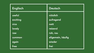 Englisch lernen  240 wichtige Adjektive Teil 1 [upl. by Otrebilif]