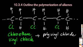 102S245 Outline the Polymerisation of Alkenes SL IB Chemistry [upl. by Edlun]