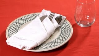 How to Fold a Napkin into a French Pleat  Napkin Folding [upl. by Ruddie501]