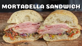 Mortadella sandwich  my take on ANTHONY BOURDAINs classic recipe  0815BBQ  International [upl. by Burkhardt]