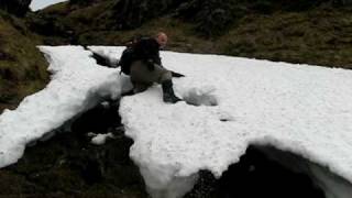 Mountaineer falling down a crevasse in the Scottish Highlands [upl. by Eluj874]