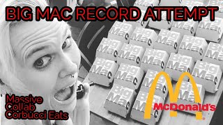 McDonald’s BIG MAC CHALLENGE WORLD RECORD  collaboration with CORBUCCI EATS AND MOLLY SCHUYLER [upl. by Melvin]