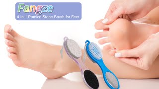 Fangze 4 in 1 Pumice Stone Brush for Feet  100k Bonuses in Description [upl. by Charis948]