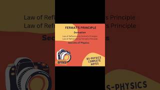 Fermats Principle NotesLaw of Reflection and Refraction by Fermats PrincipleSecrets Of Physics [upl. by Herald364]