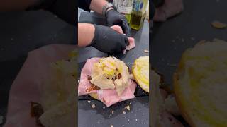 Mortadella provolone Recco e peperoni in padella con capperi e olive nere napoli posillipo vomero [upl. by Geer]