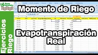 Cálculo MOMENTO de RIEGO 💧🌱 EVAPOTRANSPIRACIÓN REAL  parte 4 de 8 [upl. by Twila]