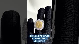 DIAMOND RING 928 CT DEEP FANCY YELLOWSI1 [upl. by Annaehr487]