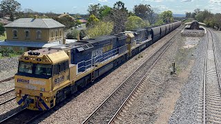 Pacific National 9309 9207 amp 9324 at East Maitland  17924 [upl. by Noelani]