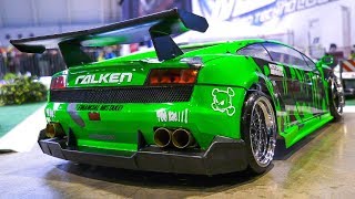 RC MODEL DRIFT CAR LAMBORGHINI GALLARDO IN ACTION  ModellTechnik Stuttgart 2017 [upl. by Savell]