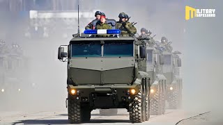 Amazing  Russia Deploys Army Using TyphoonK AntiMine Vehicles [upl. by Ertha]