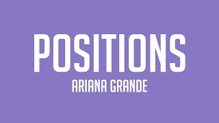 Positions  Ariana Grande Lyrics Video 🏜 [upl. by Kus]