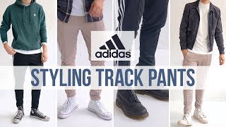 4 Different ways to Style Track Pants  Adidas Track Pants Inspiration [upl. by Fairley303]