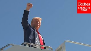 JUST IN Donald Trump Departs From Las Vegas NV Ahead Of Glendale AZ Rally [upl. by Mendez495]