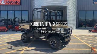 Kubota RTVX Specs [upl. by Acnayb]