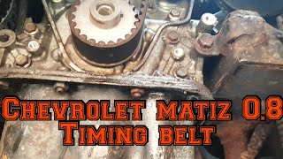 Chevrolet matiz 08 timing belt replacement [upl. by Drisko]