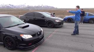 Evo X vs STI [upl. by Willetta]