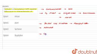 Dobule carboxylation with spatial differnece is characteristic of [upl. by Camilo235]