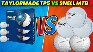 TaylorMade TP5 Golf Balls vs Snell MTB Black Review and Comparison [upl. by Eduam]