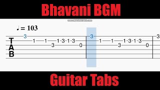 Bhavani BGM Guitar Tabs  Master  Vijay  Anirudh [upl. by Shaylynn]