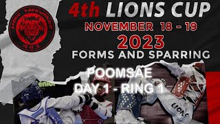 4th Lions Cup  D1 Poomsae  Ring 1 [upl. by Dagall]