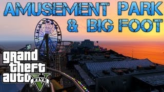 Grand Theft Auto V Challenges  AMUSEMENT PARK AND BIG FOOT  PS3 HD Gameplay [upl. by Brackely]