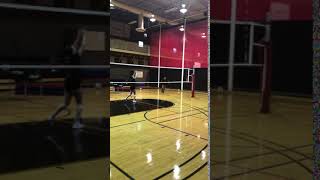 Volleyball Hitting Drills Hitting The High Ball in Zone 4 [upl. by Lipkin]