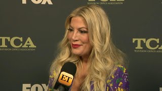 Tori Spelling Says Her Kids Finally Think Shes Famous After Masked Singer Appearance Exclus… [upl. by Ecirbaf]