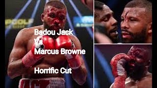 Badou Jack Vs Marcus Browne Horrific Cut Highlights [upl. by Ysak]