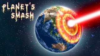 Destroy Full Earth Planet Solar Smash Game [upl. by Map]