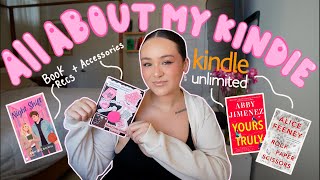 all about my kindle 🩷 kindle unlimited book recs accessories  why you should buy a kindle [upl. by Odarnoc]