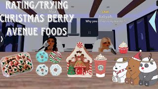 Rating and trying Christmas berry avenue foods l In Berry Avenue l [upl. by Ashwell511]