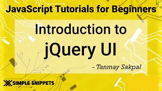 49  Introduction to jQuery UI  jQuery tutorials for Beginners  jQuery UI Library [upl. by Adnicaj]