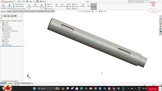 HOW TO CUT MULTIPEL KEYWAYS IN shaft solidworks solidwork cadcam 3Ddrowing [upl. by Areemas]