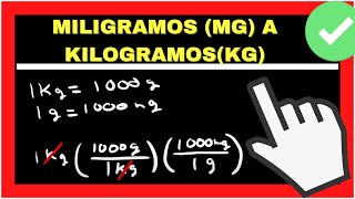 ¿Cuántos miligramos hay en un Kilogramo💥 CONVERSIONES💥 [upl. by Christiansen]