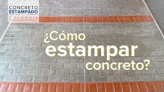 Concreto Estampado  Muestra 1 [upl. by Adekahs773]