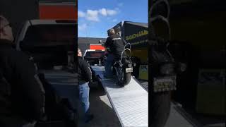 loading fails 🤣 loading motorcycle loadall motorbike bike biker loadingunloading vehicle [upl. by Daisy138]