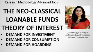 THE NEOCLASSICAL LOANABLE FUNDS THEORY interest demand supply rate of interest [upl. by Saduj]