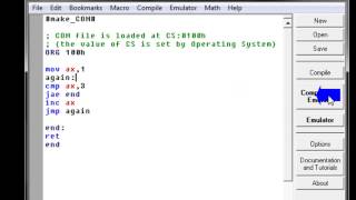 Conditional and unconditional instructions in assembly language 8086 emulator [upl. by Swords787]