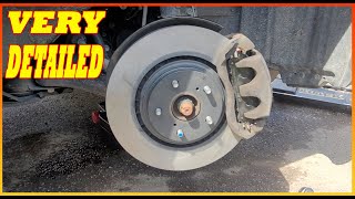 Front and Rear Brake Pads and Rotors Replacement Toyota Highlander With TORQUE SPECS [upl. by Ellyn976]