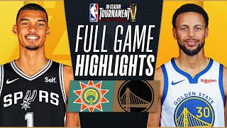 SPURS at WARRIORS  NBA INSEASON TOURNAMENT 🏆  FULL GAME HIGHLIGHTS  November 24 2023 [upl. by Sale]