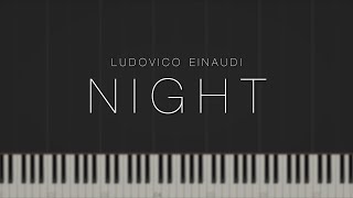 Night  Ludovico Einaudi \\ Synthesia Piano Tutorial [upl. by Dud]