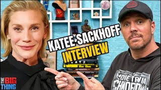 Katee Sackhoff INTERVIEW Katee talks new podcast and if she has spoke to Filoni and Favreau [upl. by Arrakat]