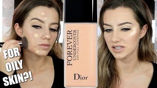 DIORSKIN FOREVER UNDERCOVER 24HR FOUNDATION ReviewWear Test  Oily Skin  Jazzi Filipek [upl. by Ylac]