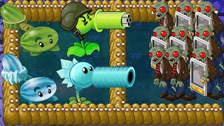 99 Gatling Pea Vs 99 Melon Pult Vs Team Ice Plants Plants vs Zombies Hack PVZ 1 [upl. by Neelrad601]