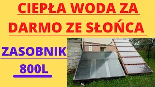 Grzanie wody słońcem za darmo CWU Kolektor słoneczny z grzejników domowej roboty [upl. by Norbel688]