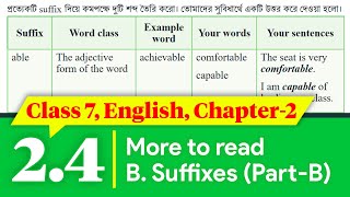 Class 7 English Chapter 2 Page 14  Class 7 English Chapter 24  Playing with the Words 24 [upl. by Ryan]